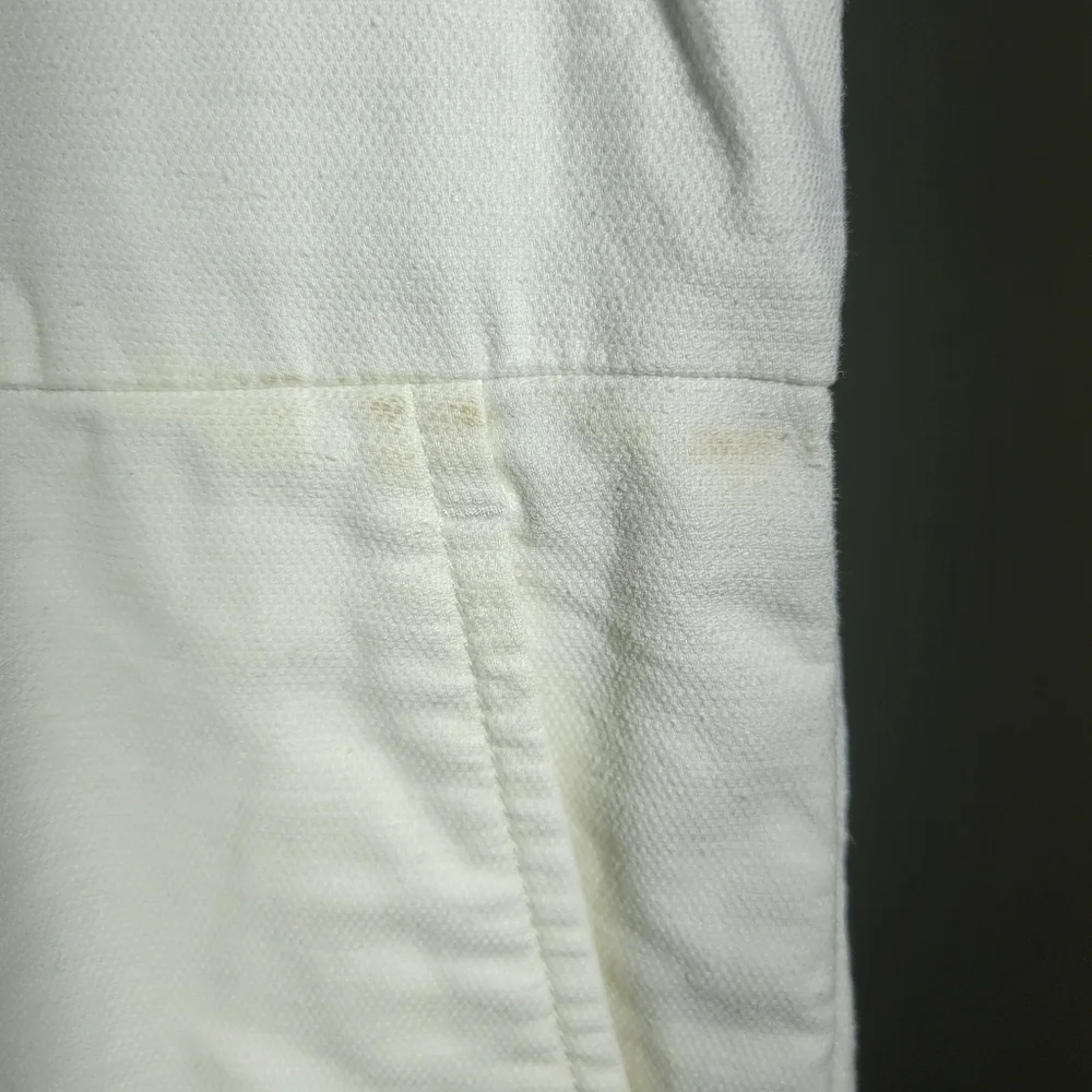 Eileen Fisher Cotton Hemp Stretch Jumpsuit ankle length white XS - Picture 8 of 13